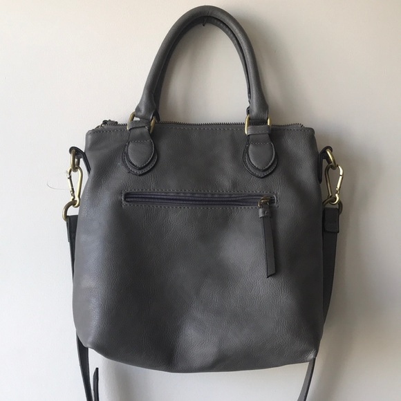 Merona Gray Cuir Leather Handbag - Picture 4 of 10